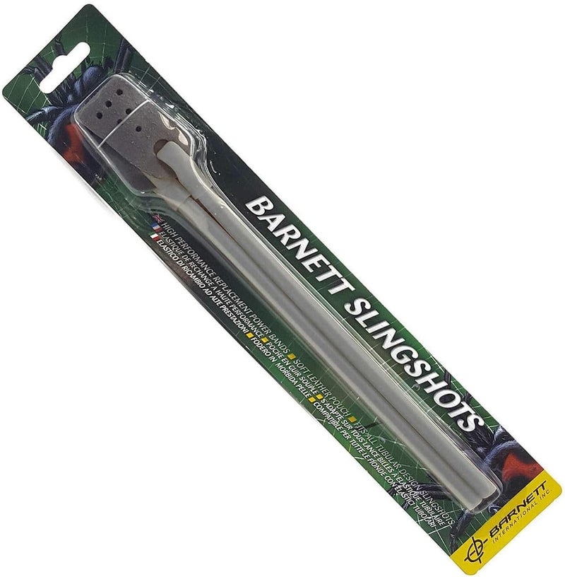 Barnett Standard Rubber Elastic Slingshot Replacement Band with Pouch - Grey - Image 1